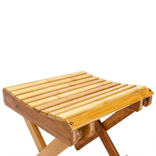 Load image into Gallery viewer, Durable Anti-Slip Bamboo Bath Stool Seat w/ Storage Shelf For Kids Safety Wood
