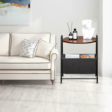 Load image into Gallery viewer, End Table Sofa Side End Storage Shelf Living Room Bedroom Furniture Brown Stand
