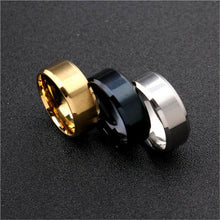 Load image into Gallery viewer, Fashion 8MM Stainless Steel Rings for Men Band Titanium Jewelry Size 6-12
