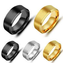 Load image into Gallery viewer, Fashion 8MM Stainless Steel Rings for Men Band Titanium Jewelry Size 6-12
