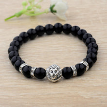 Load image into Gallery viewer, Fashion Men Women Natural Stone Gemstone Beads Lion&#39;s Head Bracelets Jewelry
