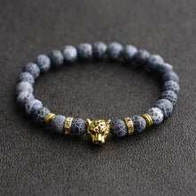 Load image into Gallery viewer, Fashion Men Women Natural Stone Gemstone Beads Lion&#39;s Head Bracelets Jewelry
