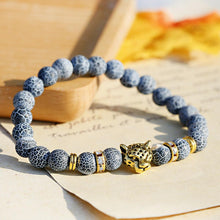 Load image into Gallery viewer, Fashion Men Women Natural Stone Gemstone Beads Lion&#39;s Head Bracelets Jewelry
