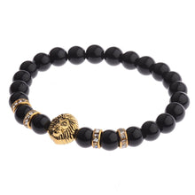 Load image into Gallery viewer, Fashion Men Women Natural Stone Gemstone Beads Lion&#39;s Head Bracelets Jewelry
