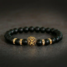 Load image into Gallery viewer, Fashion Men Women Natural Stone Gemstone Beads Lion&#39;s Head Bracelets Jewelry
