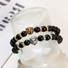 Load image into Gallery viewer, Fashion Men Women Natural Stone Gemstone Beads Lion&#39;s Head Bracelets Jewelry
