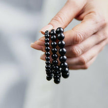 Load image into Gallery viewer, Fashion Natural Stone 8mm Beads Black Obsidian Gemstone Yoga Bracelet Jewelry
