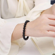 Load image into Gallery viewer, Fashion Natural Stone 8mm Beads Black Obsidian Gemstone Yoga Bracelet Jewelry
