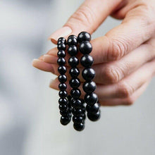 Load image into Gallery viewer, Fashion Natural Stone 8mm Beads Black Obsidian Gemstone Yoga Bracelet Jewelry
