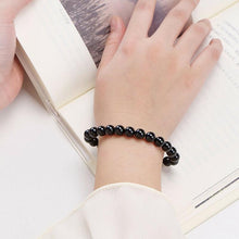 Load image into Gallery viewer, Fashion Natural Stone 8mm Beads Black Obsidian Gemstone Yoga Bracelet Jewelry
