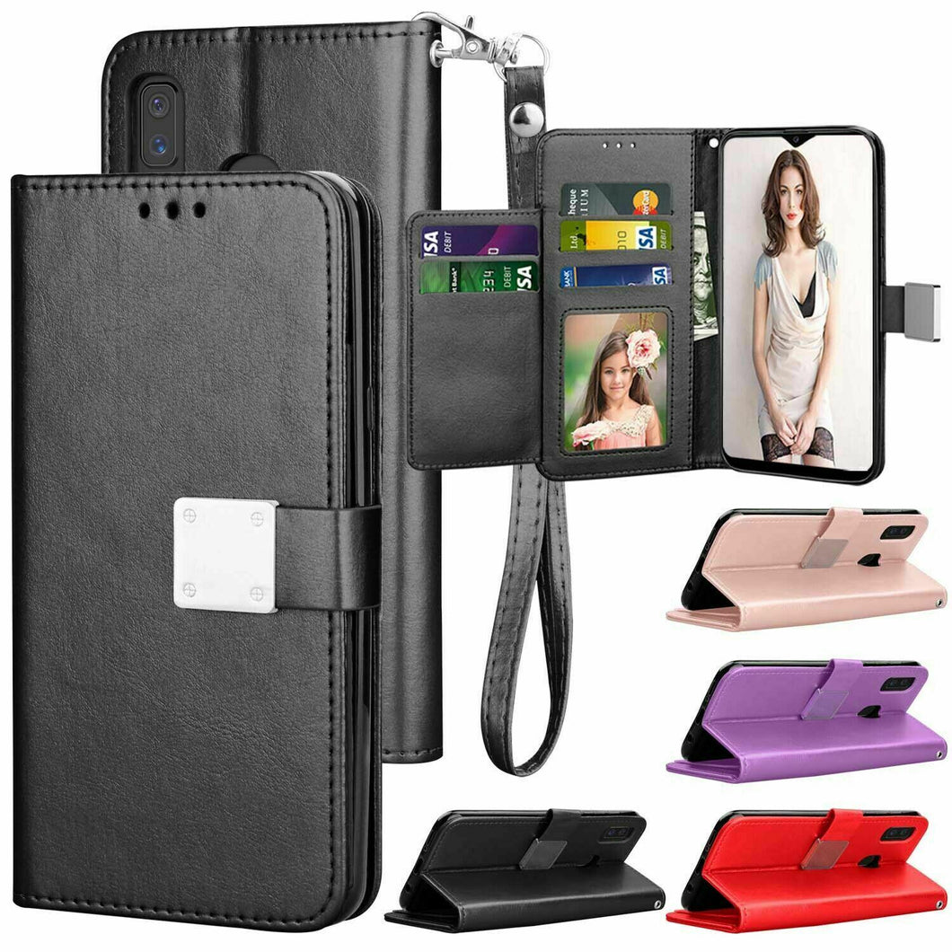 For LG Stylo 6 Flip Leather Wallet Phone Case Stand with Card Holder Kickstand