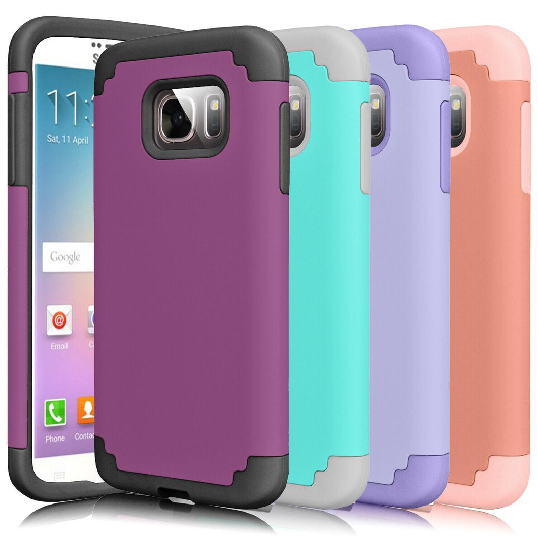 For Samsung Galaxy S7 Shockproof Silicone Case Hybrid Rugged Rubber Slim Cover