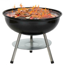 Load image into Gallery viewer, Iron Kettle BBQ Grill Portable Outdoor Camping Charcoal Stove with Vent
