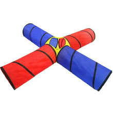 Load image into Gallery viewer, Kids 4-way Play Tunnel Tent Children Pop-up Adventure Tube Pets Crawl Hide Toy
