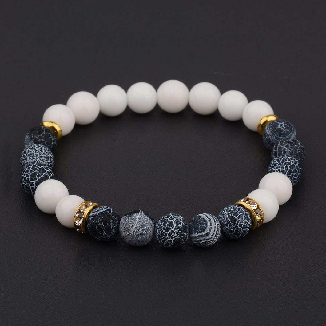 New Men Women's Yoga Bead Charm Agate Stretch Lovely Fashion Bracelets