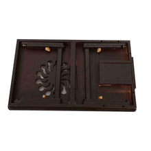 Load image into Gallery viewer, Portable Folding Laptop Desk Bamboo Breakfast Serving Tray Bed Table Tilting Top

