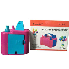 Load image into Gallery viewer, Portable High Power Two Nozzle Color Air Blower Electric Balloon Inflator Pump
