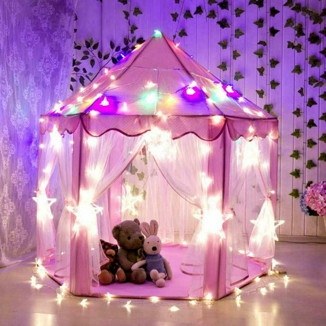 Princess Castle Play House Large Indoor/Outdoor Kids Play Tent for Girls Pink