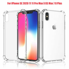 Load image into Gallery viewer, Shockproof Clear Phone Case for iPhone SE 2020 11 11 Pro Max X XS Max 7 8 Plus
