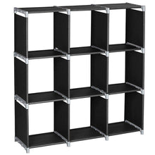 Load image into Gallery viewer, Storage Organizer Closet 6/9 Multi Black Closet Stacker Clothes Modular Cubes
