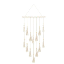 Load image into Gallery viewer, Sweeter Home Decor Macrame Woven Wall Hanging Photo Display with 30 Wood Clips
