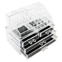 Load image into Gallery viewer, Thick Acrylic Makeup Jewelry Case Organizer Storage Holder Box 4-Drawers New
