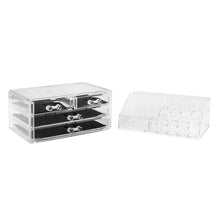 Load image into Gallery viewer, Thick Acrylic Makeup Jewelry Case Organizer Storage Holder Box 4-Drawers New
