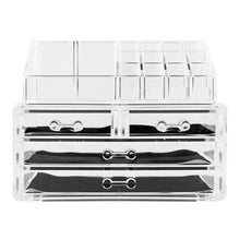 Load image into Gallery viewer, Thick Acrylic Makeup Jewelry Case Organizer Storage Holder Box 4-Drawers New
