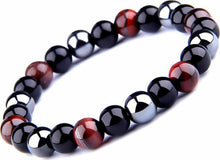 Load image into Gallery viewer, Triple Protection Luck Hematite Beads Black Obsidian Tiger&#39;s Eye Stone Bracelets
