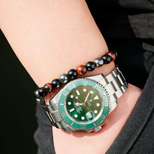 Load image into Gallery viewer, Triple Protection Luck Hematite Beads Black Obsidian Tiger&#39;s Eye Stone Bracelets
