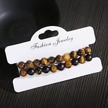 Load image into Gallery viewer, Triple Protection Luck Hematite Beads Black Obsidian Tiger&#39;s Eye Stone Bracelets
