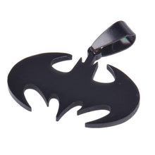 Load image into Gallery viewer, Unisex Women Men Bat Batman Pendant Necklace Black Alloy Stainless Steel Charm
