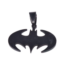 Load image into Gallery viewer, Unisex Women Men Bat Batman Pendant Necklace Black Alloy Stainless Steel Charm
