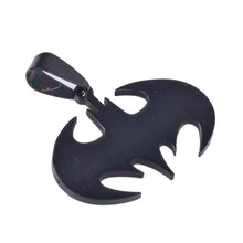 Load image into Gallery viewer, Unisex Women Men Bat Batman Pendant Necklace Black Alloy Stainless Steel Charm
